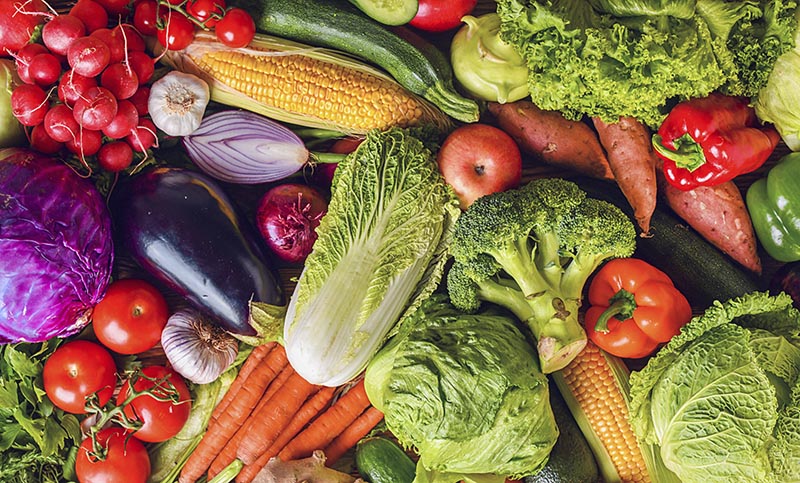 Kostfibre Paleas og grøntsager