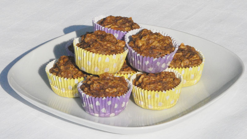 Sunde muffins med æble og gulerødder